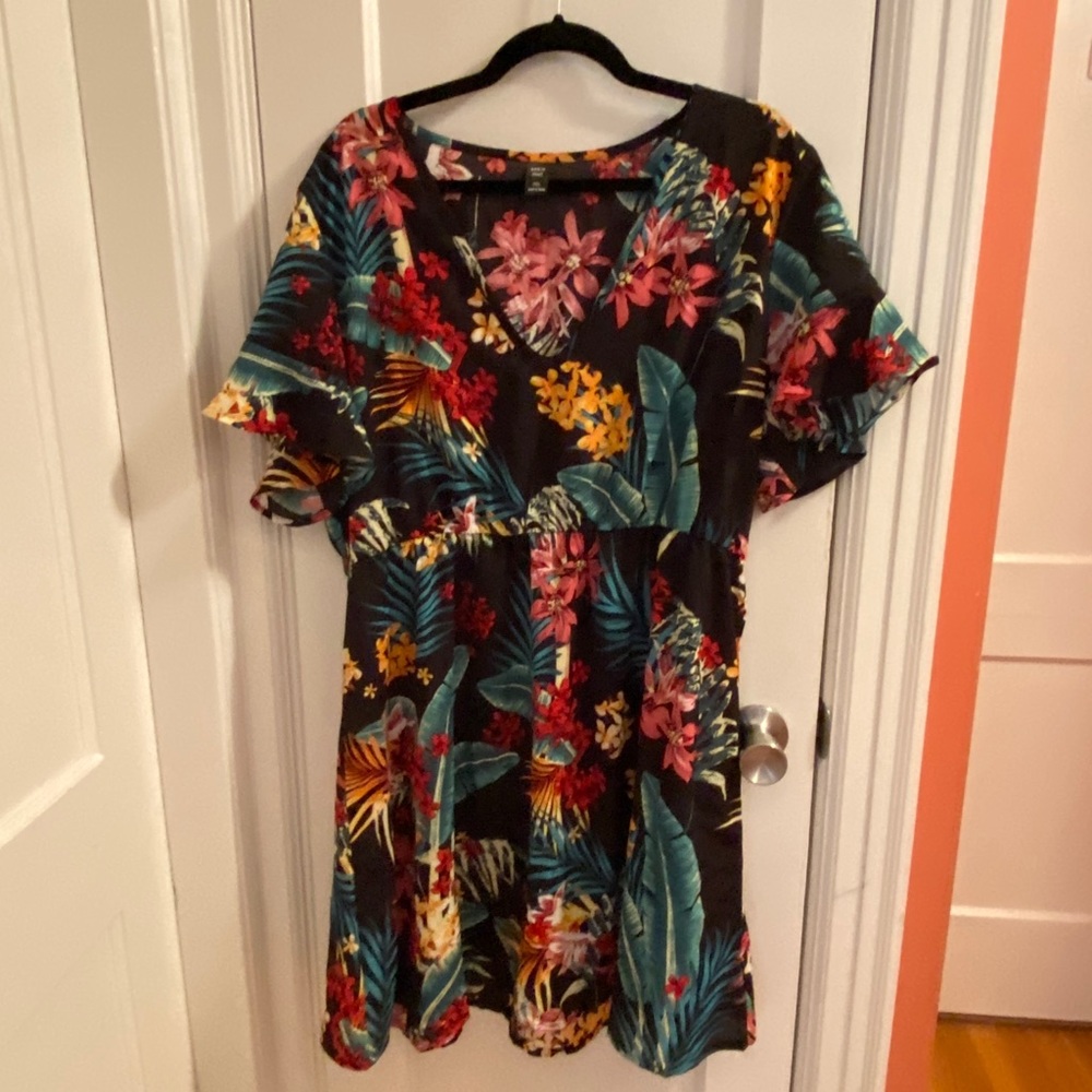 Shein floral a-line dress 2XL